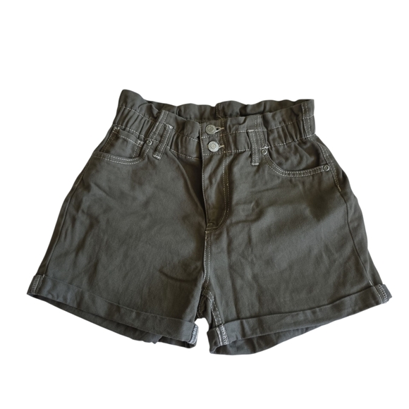 Bluenotes Highwaisted Classic Green Denim Shorts - Picture 1 of 5